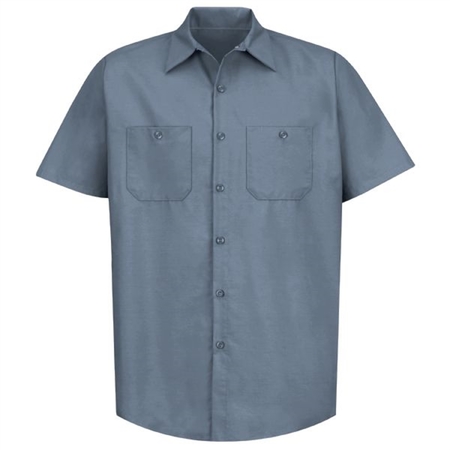 WORKWEAR OUTFITTERS Men's Short Sleeve Indust. Work Shirt Postman Blue, 4XL SP24PB-SS-4XL